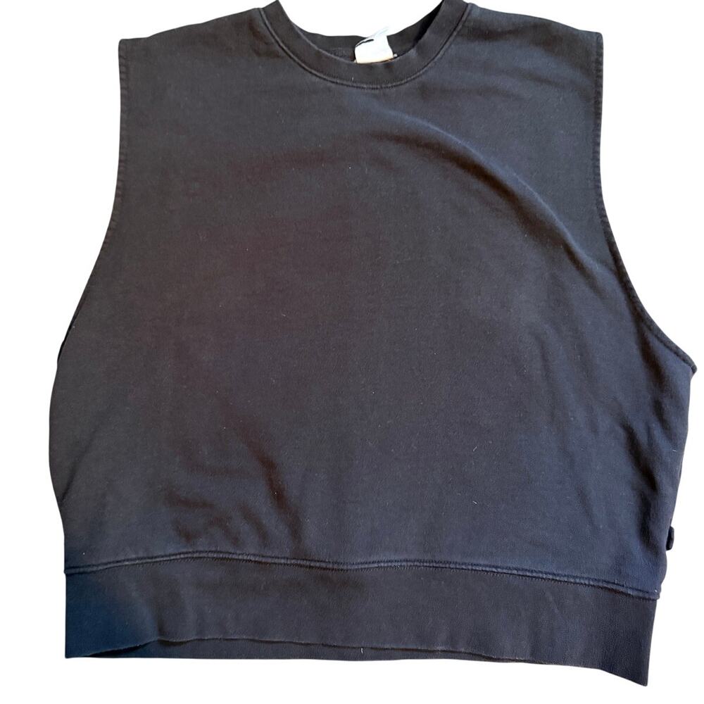 Zara sleeveless sweatshirt black size med